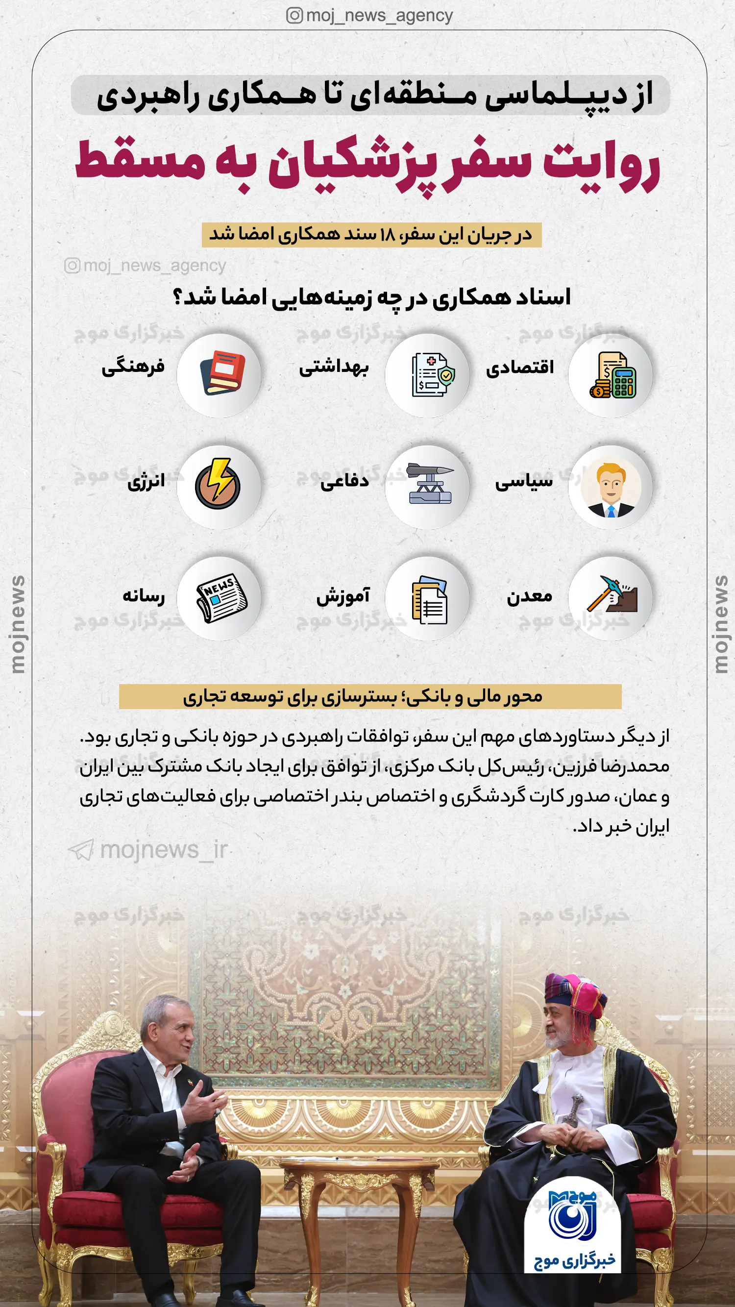روایت سفر پزشکیان به مسقط موج