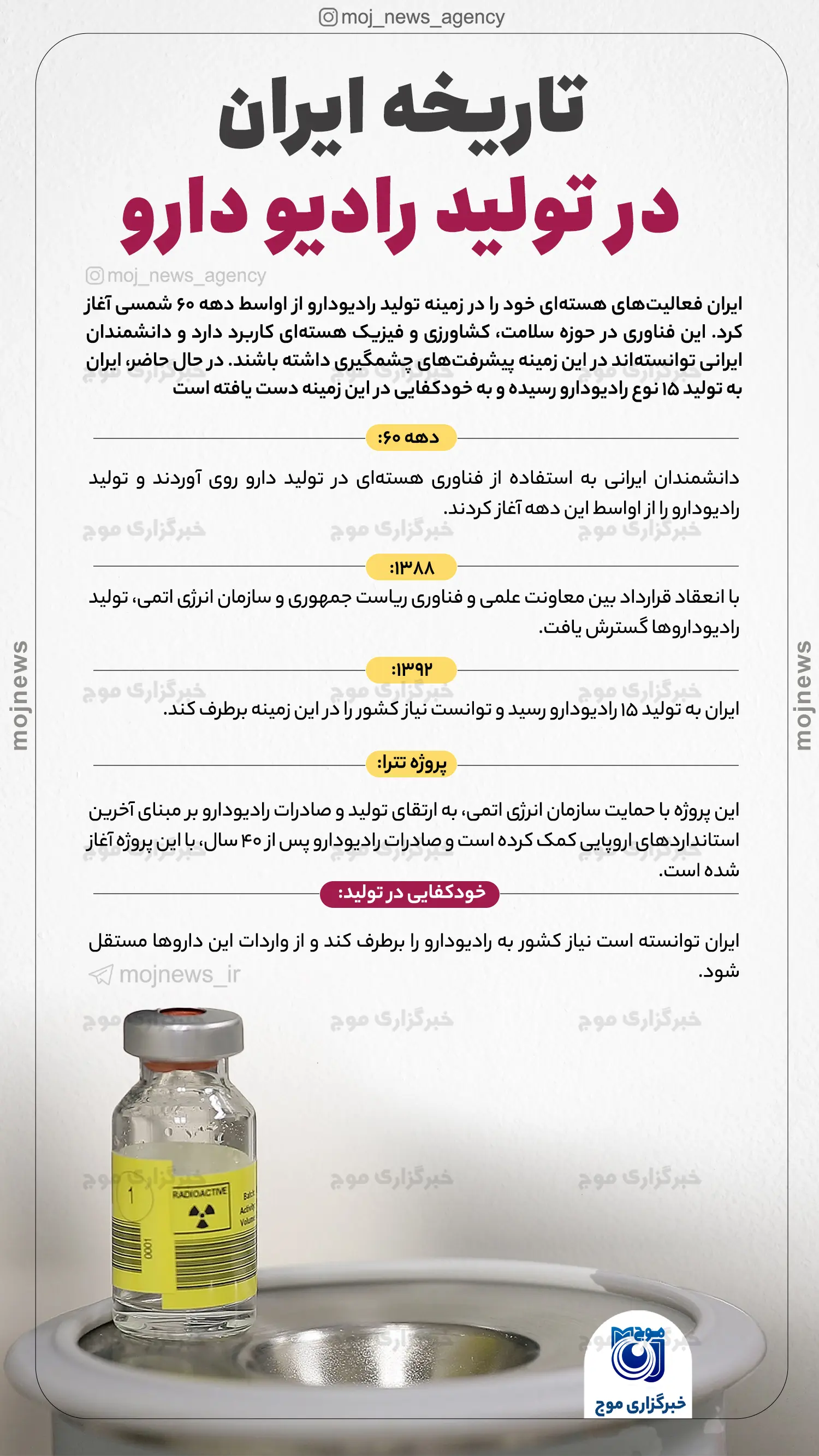 تاریخه ایران در تولید رادیو دارو موج