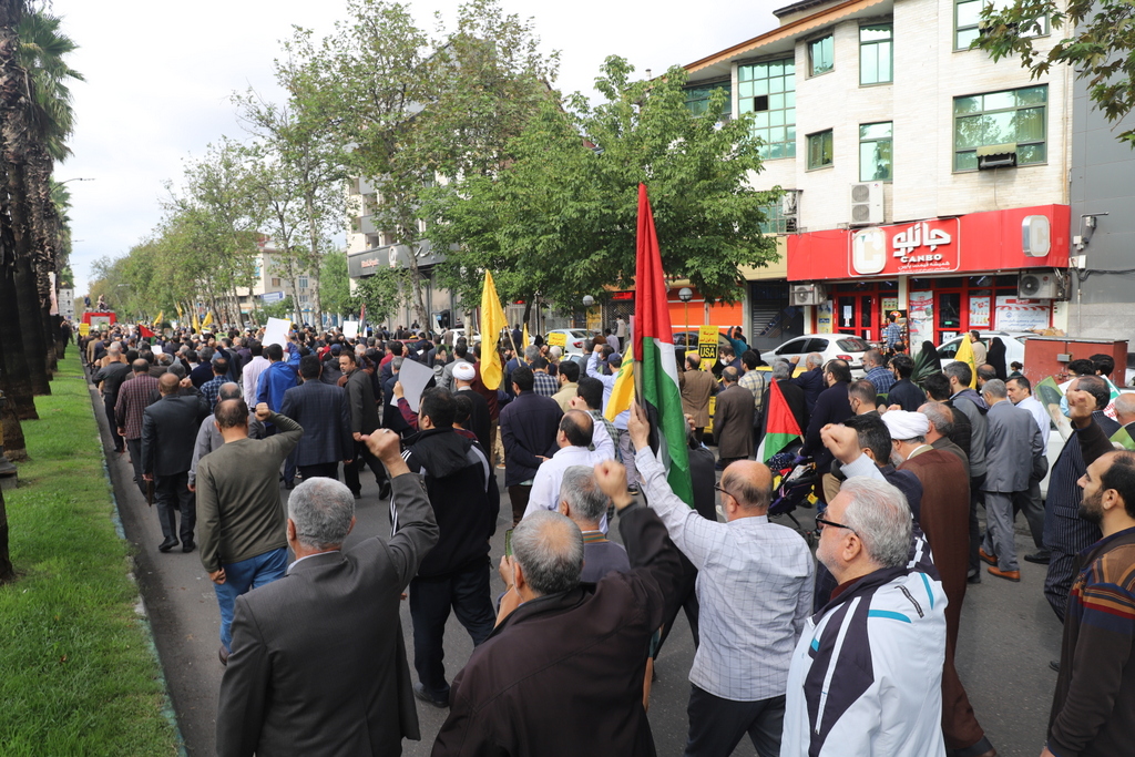 راهپیمایی ضد صهیونیستی مردم رشت 