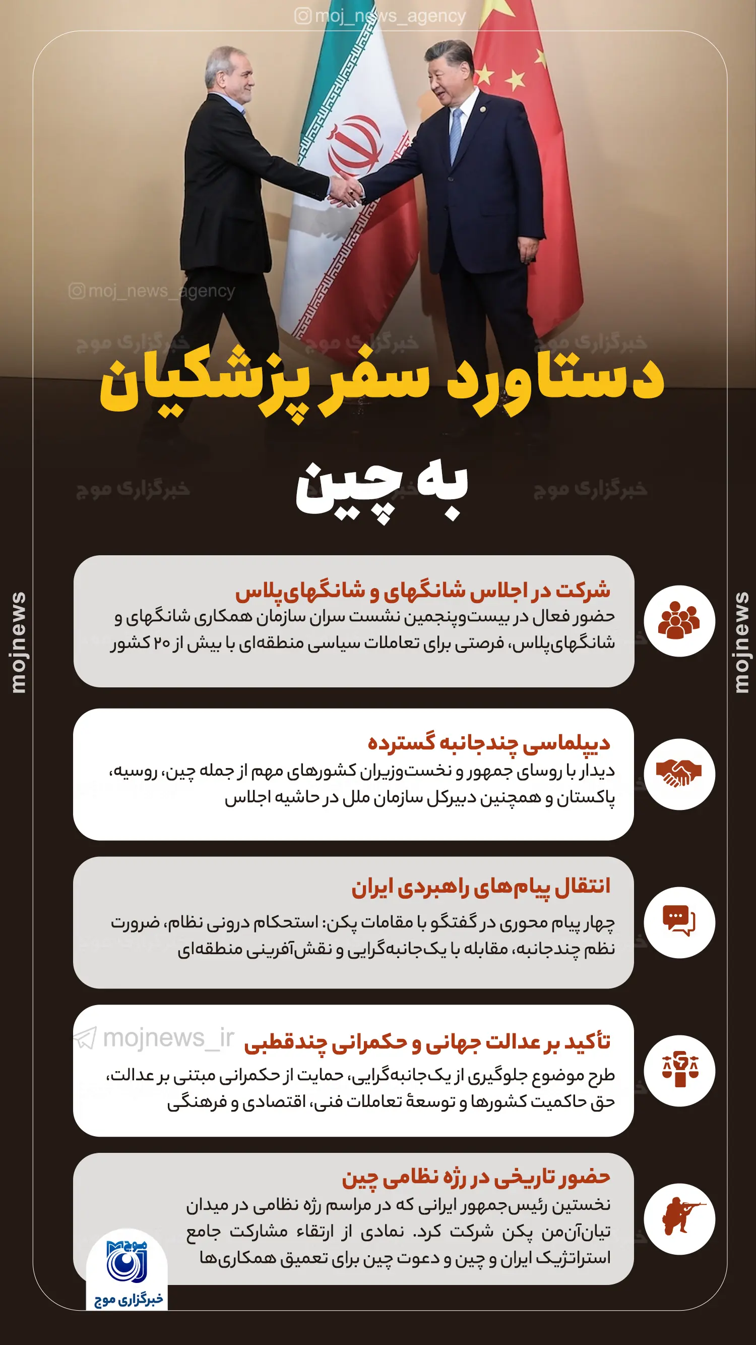دستاورد سفر پزشکیان به چین موج