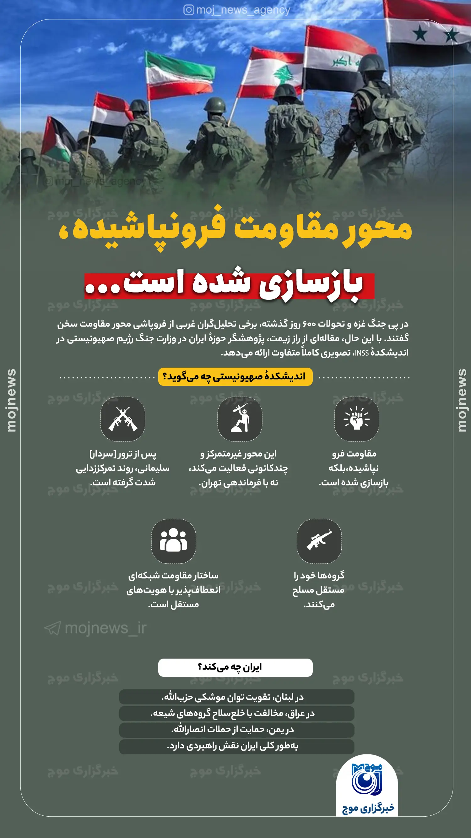 محور مقاومت فرونپاشیده، بازسازی شده است موج