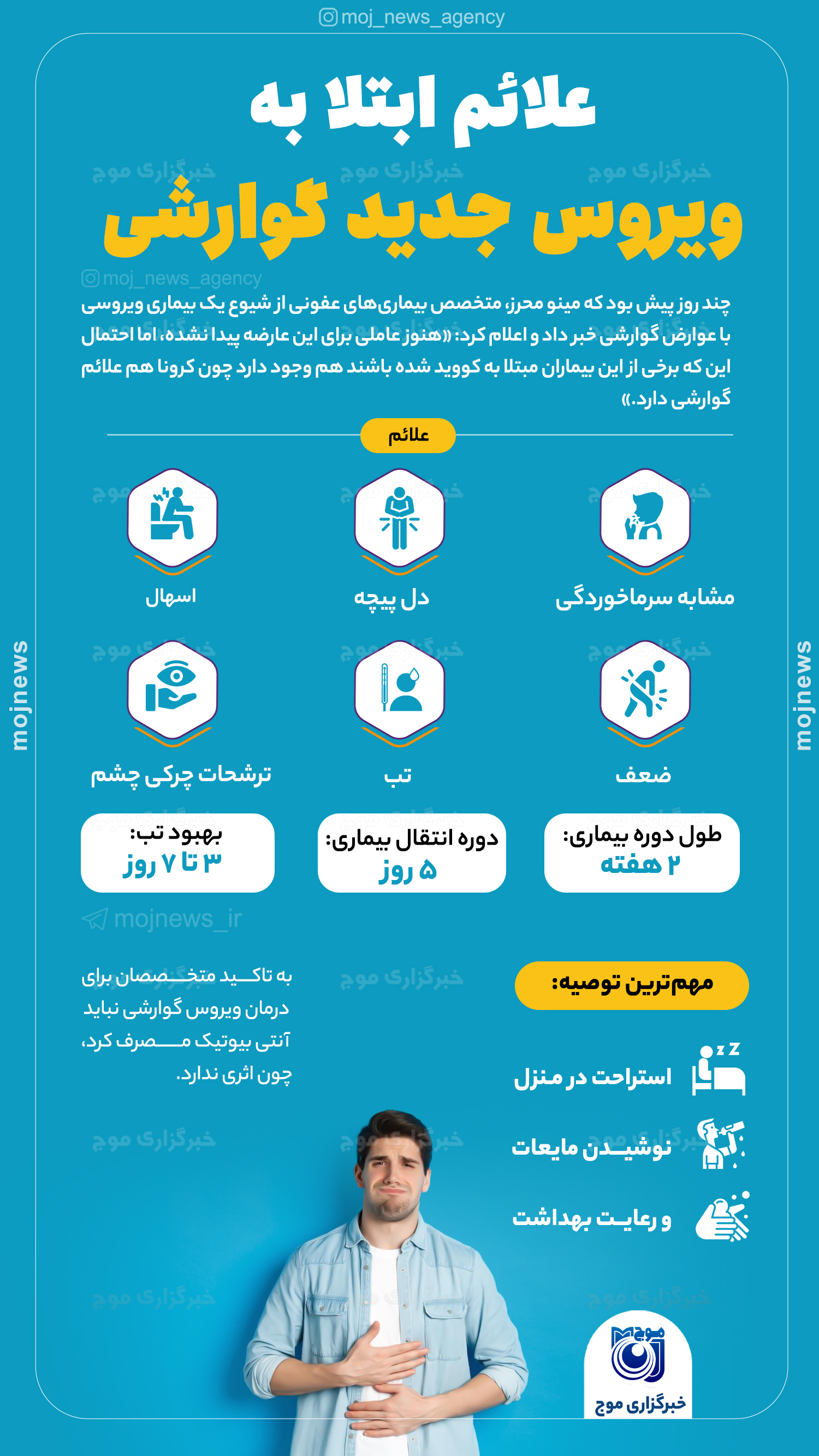 علائم ابتلا به ویروس‌ جدید گوارشی موج