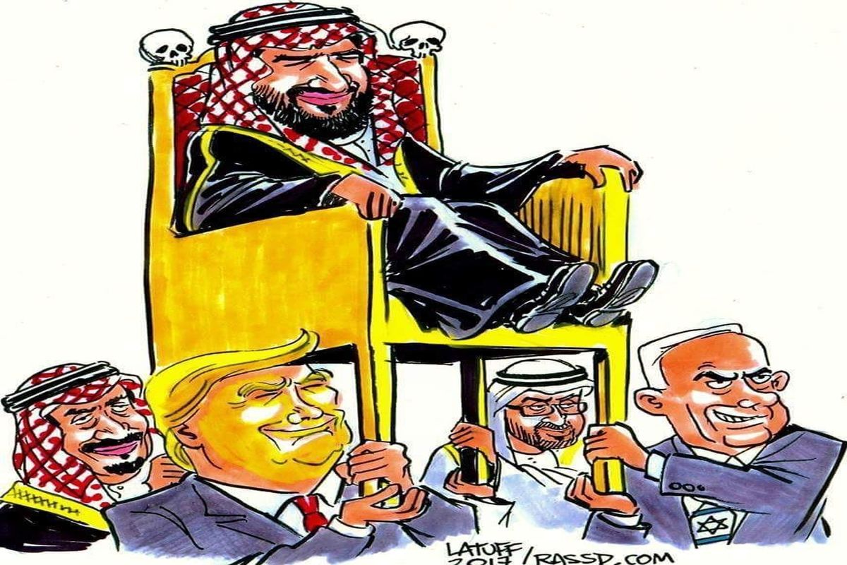 «تیزی‌کشیدن» پسر شاه سعودی برای قطر/کاریکاتور