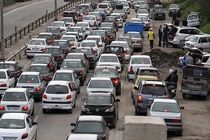 ترافیک نیمه سنگین در جاده های شمالی کشور در روز پایانی تعطیلات