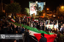 تجمع مردم تهران در حمایت از حمله موشکی و پهپادی به اسرائیل 