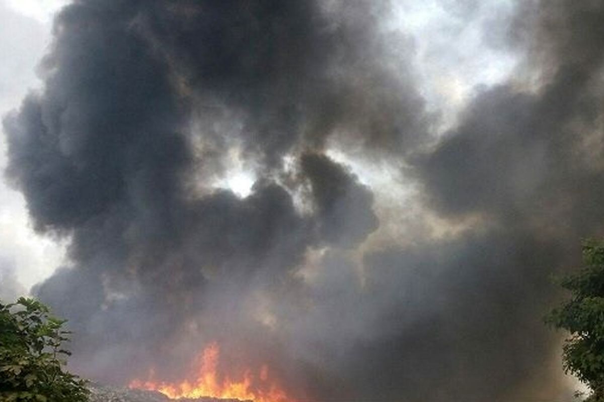 آتش سوزی در جنگل های انباشته از زباله چالوس