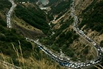 ترافیک سنگین در محورهای چالوس و آزادراه قزوین - رشت