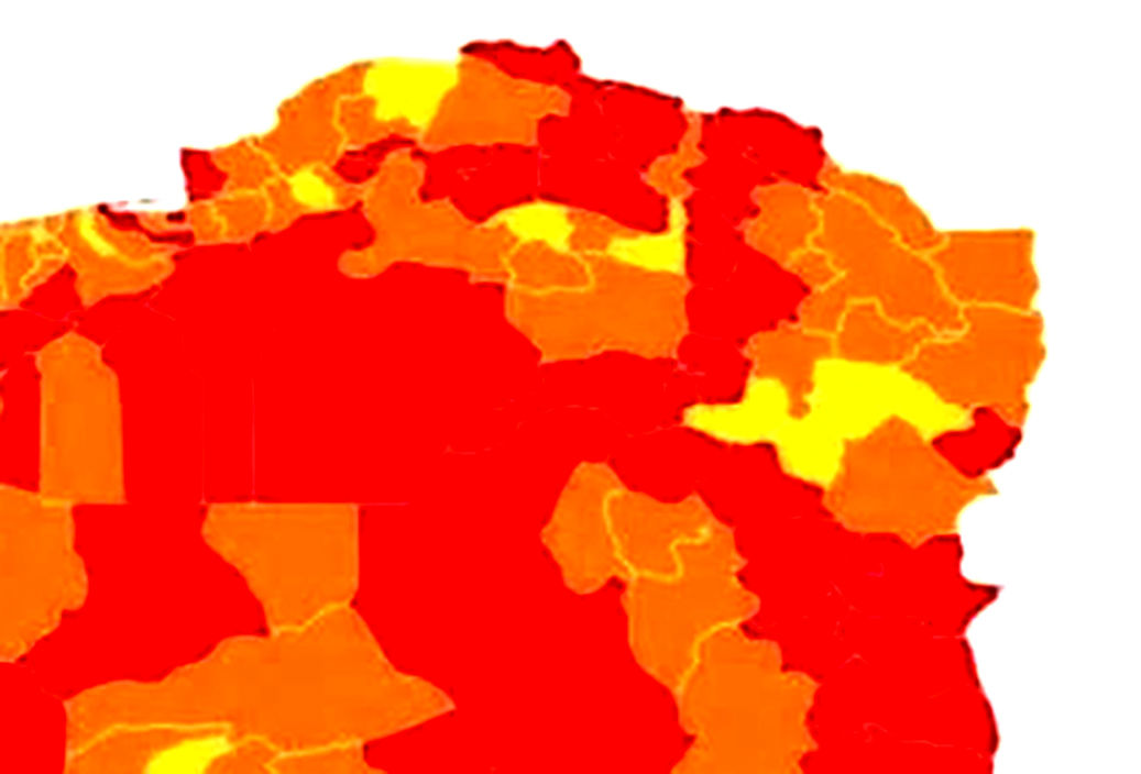 تعداد ۱۱ شهرستان خراسان رضوی در وضعیت قرمز کرونایی قرار دارد