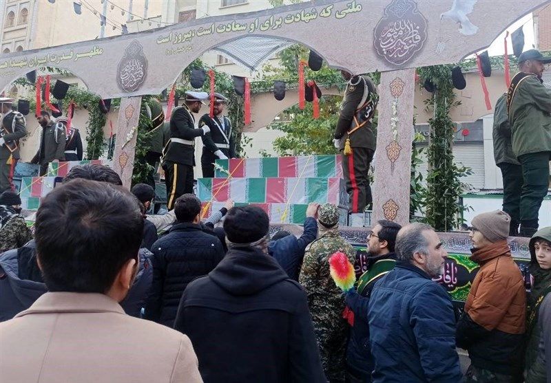 مراسم تشییع پیکر 200 شهید گمنام در تهران