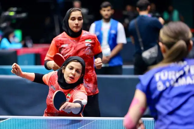 پینگ‌پنگ زنان ایران با شکست مقابل ترکیه به مدال برنز رسیدند
