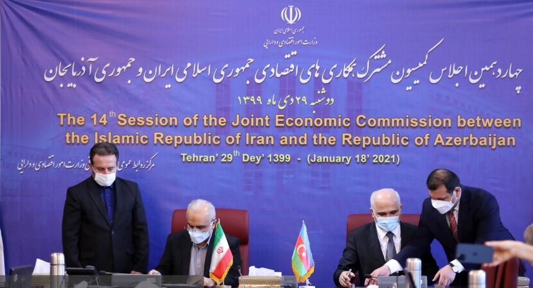 امضای تفاهم نامه کمیسیون مشترک همکاری های اقتصادی دو کشور ایران و آذربایجان 