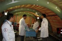 راه اندازی بیمارستان صحرایی در بخش های فین و رضوان هرمزگان