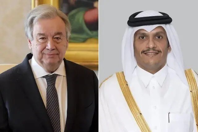 دبیرکل سازمان ملل با وزیر خارجه قطر درباره اجرای توافق آتش‌بس غزه گفت‌وگو کرد