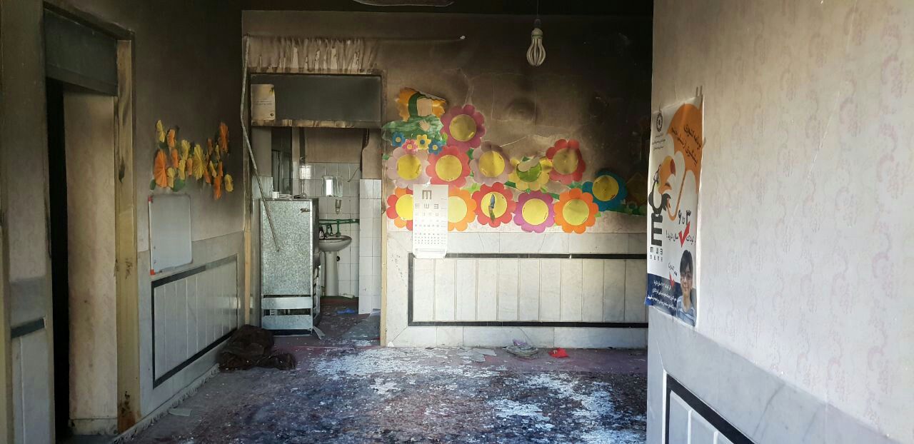 آتش سوزی در یک مدرسه تهران