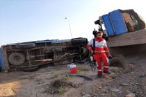پوشش امدادی دو حادثه جاده ای توسط نجاتگران هلال احمر اردکان
