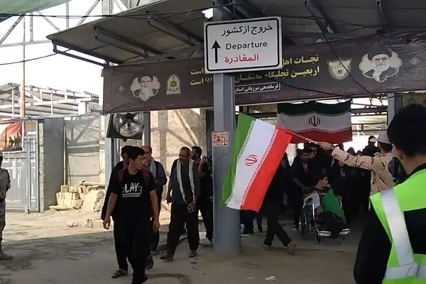  ۵۰ درصد زائران اربعین مرز مهران را برای خروج انتخاب کرده‌اند 