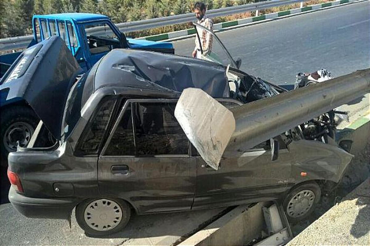 برخورد مرگبار کامیون با پراید در بزرگراه امام علی (ع)