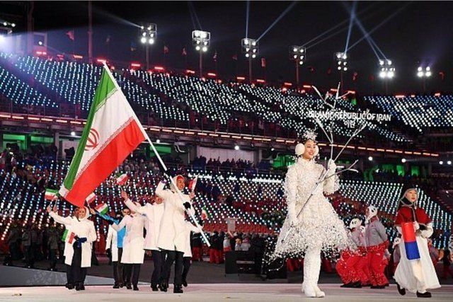 رژه کاروان ورزشی ایران در المپیک زمستانی 2018+ عکس