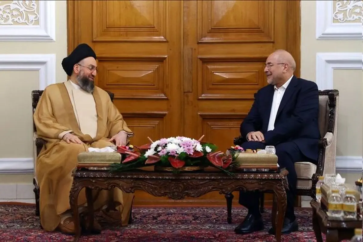 سیدعمار حکیم با رئیس مجلس ایران دیدار کرد