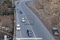 بارش برف و باران در محورهای مواصلاتی استان‌های گلستان و خراسان رضوی