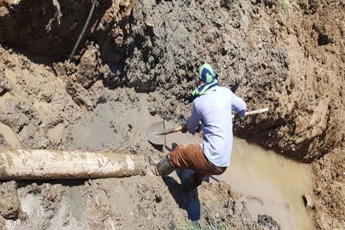 شکستگی خط انتقال آب شرب 22 روستای سوسنگرد تعمیر شد
