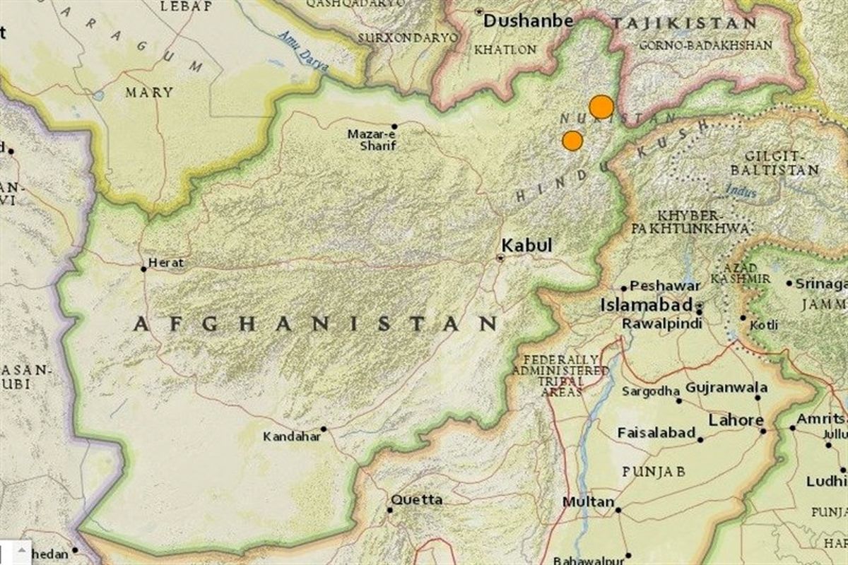 زلزله ۵.۴ ریشتری بخش‌هایی از افغانستان و تاجیکستان را لرزاند