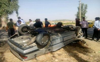 10 کشته و مصدوم در اثر واژگونی پژو حامل اتباع بیگانه در جاده میناب-بندرعباس