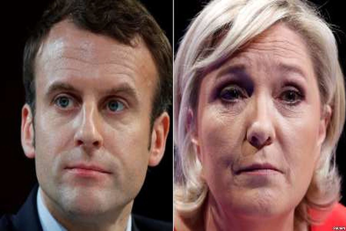 آخرین نظرسنجی های دور دوم انتخابات فرانسه/مکرون با فاصله زیاد همچنان پیشتاز است