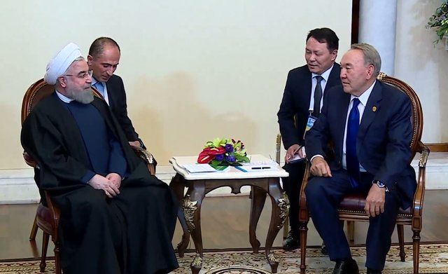 روسای جمهور ایران و قزاقستان بر ضرورت توسعه همه جانبه روابط تهران – آستانه تاکید کردند