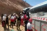  ۶ کشته و ۳۰ مصدوم بر اثر برخورد دو اتوبوس و دو دستگاه خودرو در ایلام