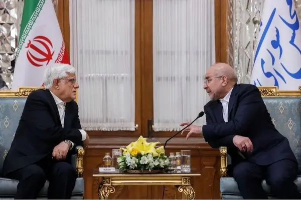معاون اول رئیس‌جمهور با رئیس مجلس شورای اسلامی دیدار کرد