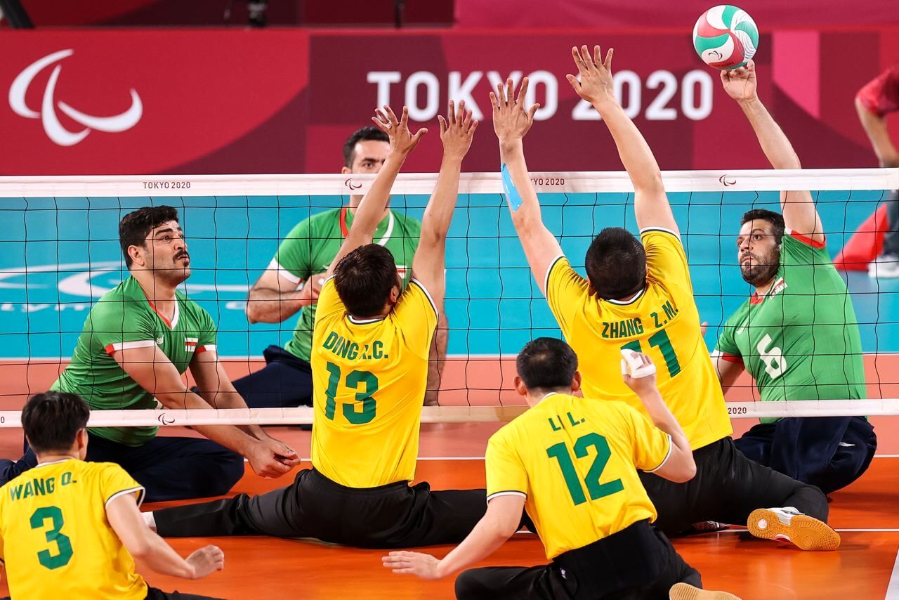برتری مقتدرانه والیبال نشسته ایران مقابل چین و صعود به نیمه‌نهایی