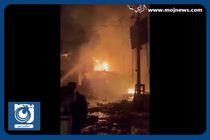 حمله صهیونیست‌ها به بازاری در مرکز نوار غزه + فیلم