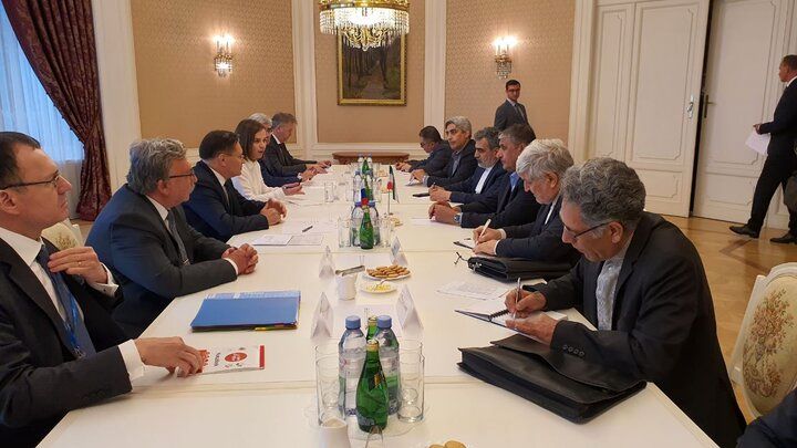 رئیس سازمان انرژی اتمی ایران و رئیس روس اتم با یکدیگر دیدار کردند