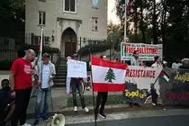 تجمع اعتراضی به حملات اسرائیل مقابل سفارت لبنان در واشنگتن برگزار شد