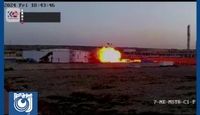 انتشار تصاویر حمله پهپادی به میدان گازی در سلیمانیه عراق + فیلم