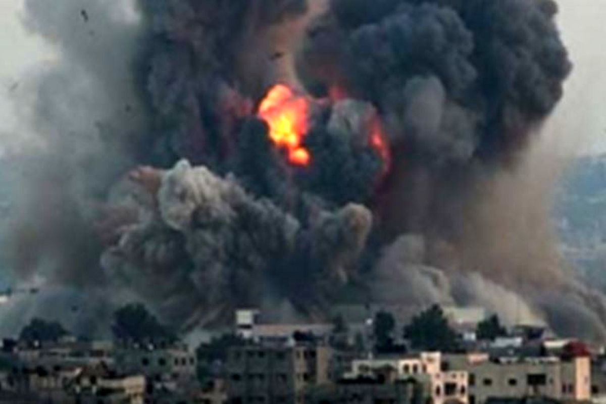 حمله هوایی جنگنده های صهیونیستی به نوار غزه