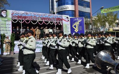 مراسم سان و رژه نیروهای مسلح در کرمانشاه برگزار شد