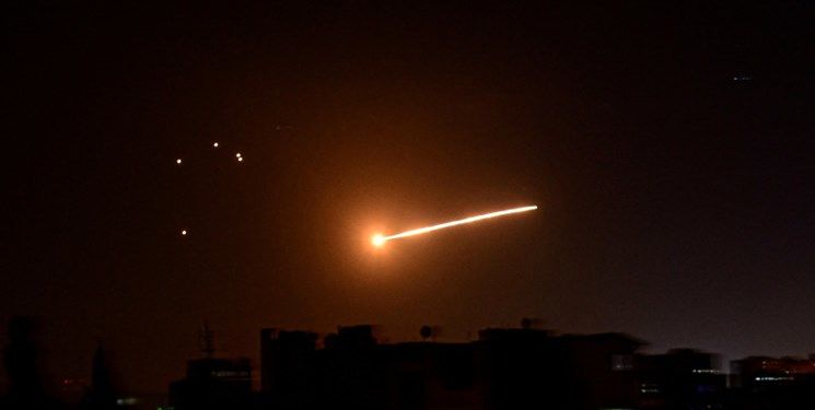 Zionist Regime attack on Syrian capital
