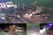 شانزده کشته و مصدوم در تصادف زنجیره ای اتوبان اصفهان - کاشان