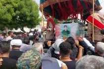 تشییع پیکر شهید عباس بیرقی فرد در بندرعباس