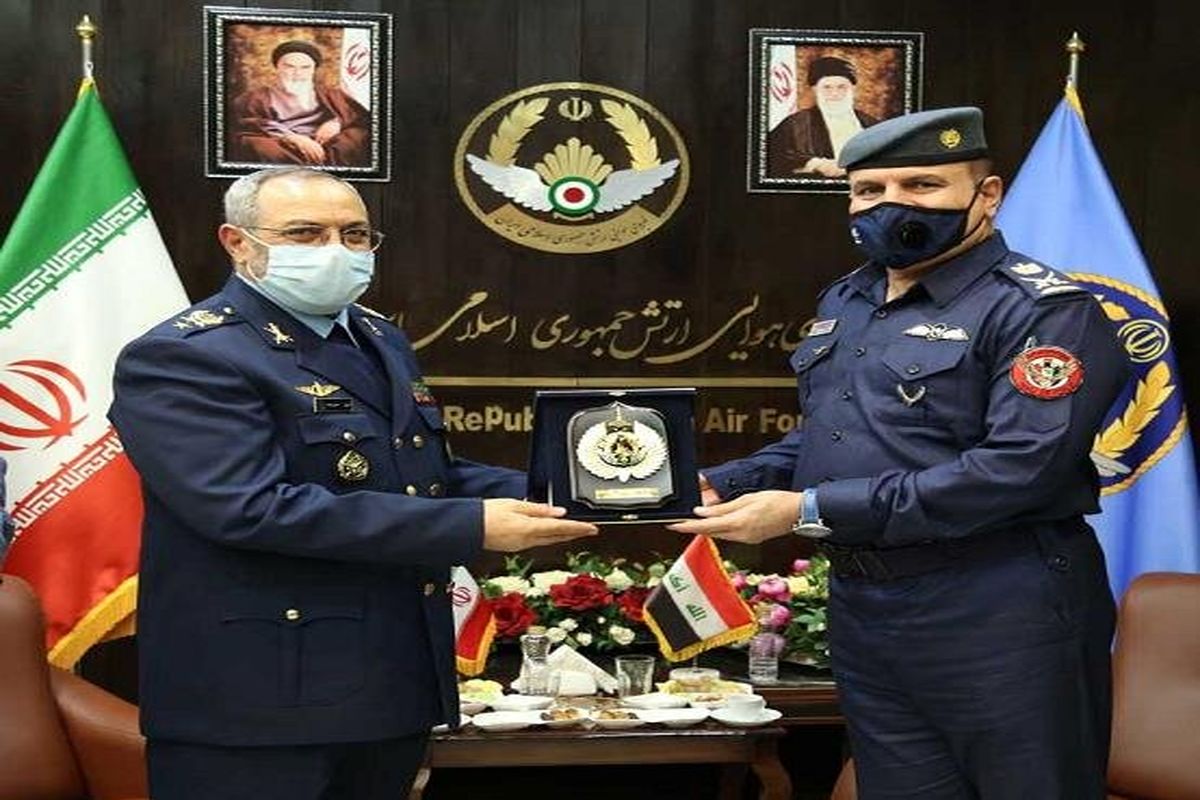 دیدار فرماندهان نیروی هوایی ارتش ایران و عراق در راستای همکاری دوجانبه