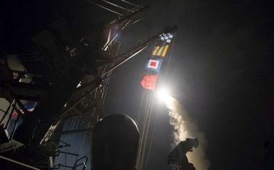 حملات موشکی ناوهای آمریکایی به پایگاهی هوایی در سوریه