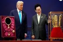 ترامپ بالاترین نشان افتخار کره جنوبی را دریافت کرد