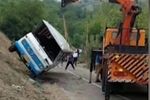 مصدومیت ۱۰ نفر در حادثه واژگونی مینی بوس در سوادکوه