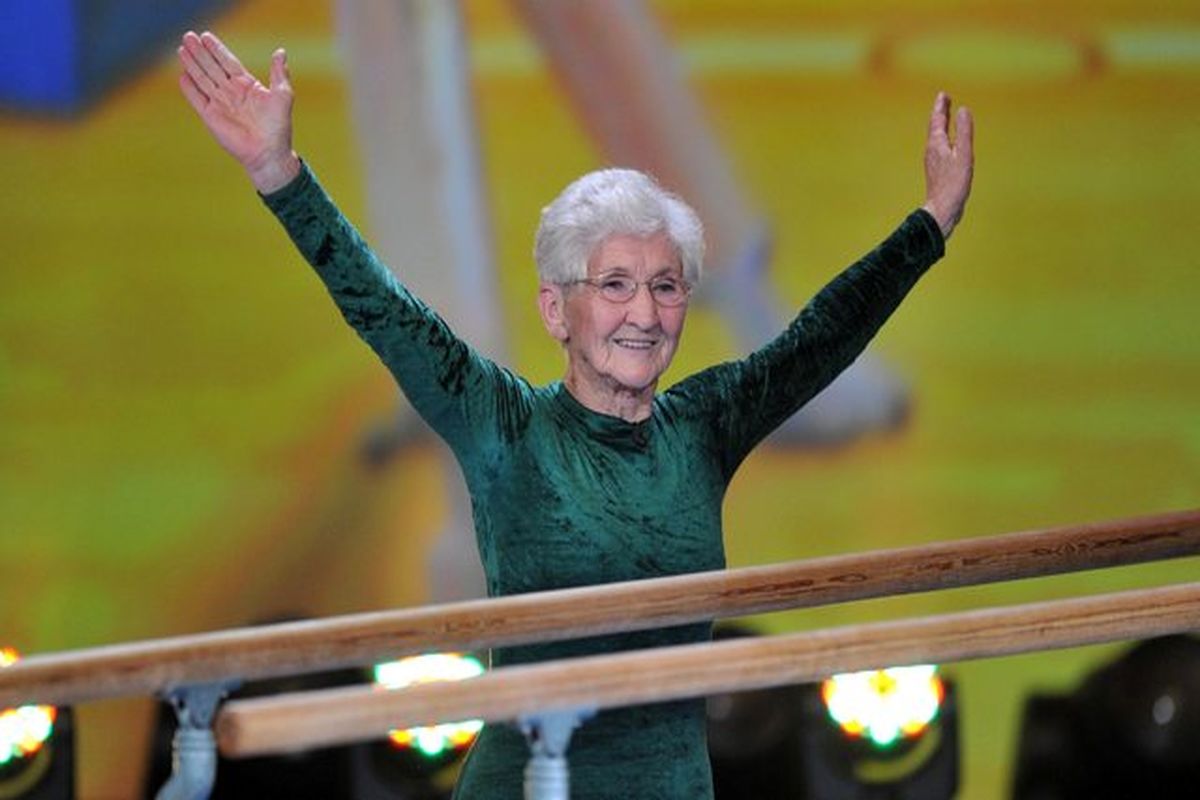 پیرزن ۹۱ ساله پیرترین ژیمناست فعال جهان