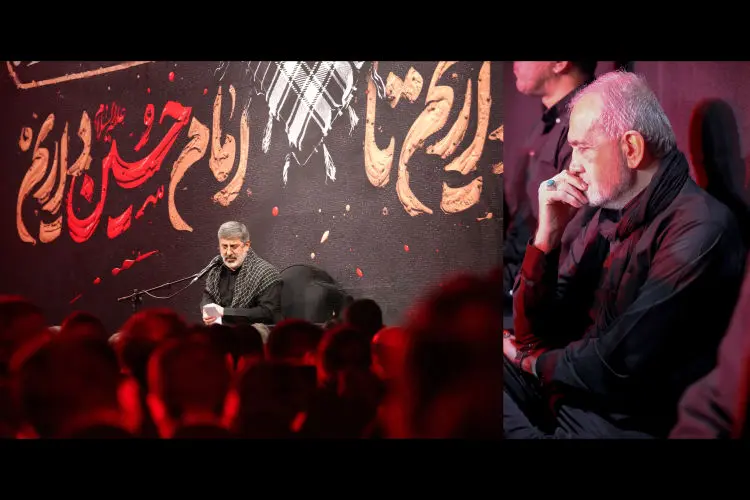 حضور رئیس جمهوری در مراسم عزاداری شب پنجم محرم