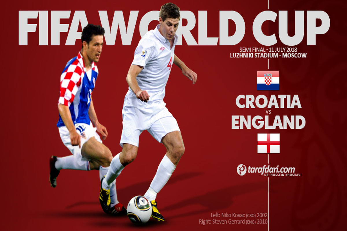 ترکیب اصلی دو تیم انگلیس و کرواسی اعلام شد