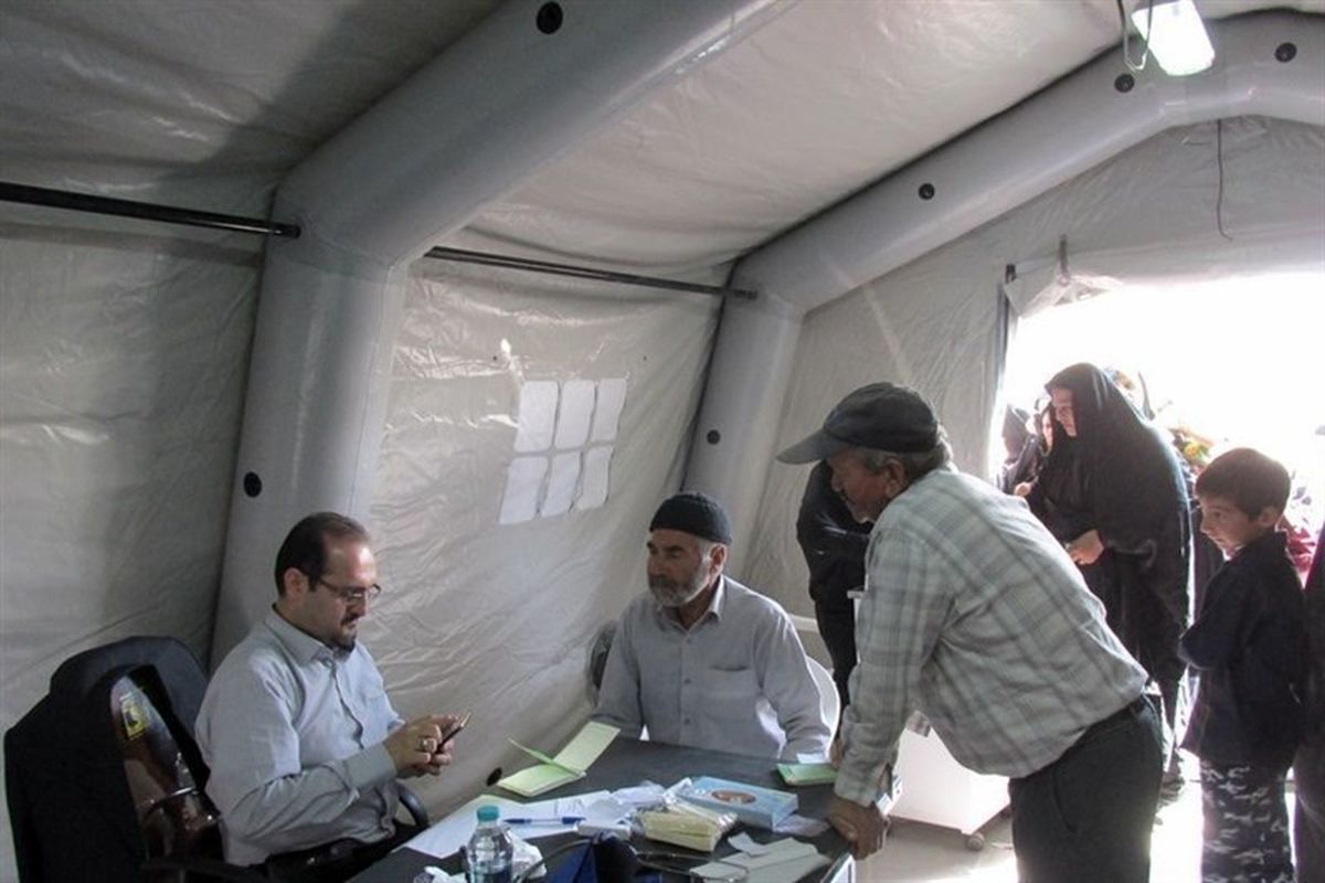 برپا شدن بیمارستان صحرایی در مناطق محروم شهرستان گمیشان 