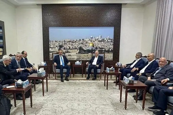 وزیر خارجه و رئیس سازمان اطلاعات ترکیه با مقامات ارشد حماس دیدار کردند